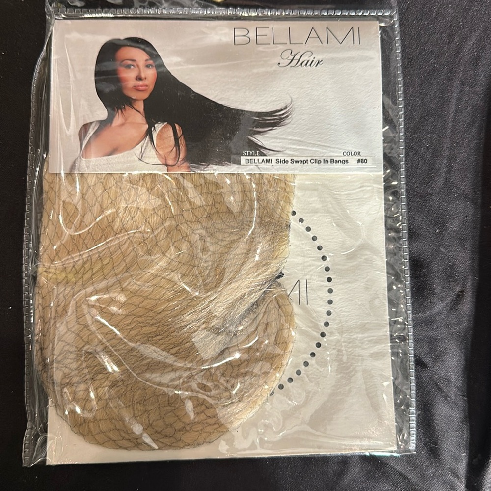 Bellami Hair- Side Swept Clip in Bangs Color #80